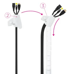 Accesorio Nanocable Organizador Flexible 25mm 3.0m Blanco