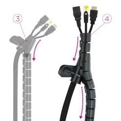 Accesorio Nanocable Organizador Flexible 25mm 2.0m Negro