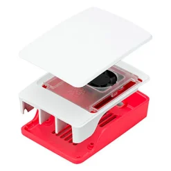 Accesorio Raspberry Carcasa Oficial Pi 5 Con Ventilador Blanco Rojo