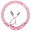 Accesorio Teclado Akko Cable Espiral Rosa