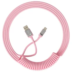 Accesorio Teclado Akko Cable Espiral Rosa
