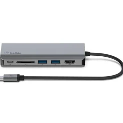 Adaptador Belkin USB-C Multipuerto 6 En 1 Gris