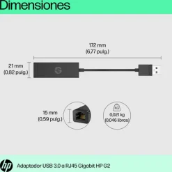 Adaptador de Red HP De USB 3.0 A Gigabit RJ45 G2
