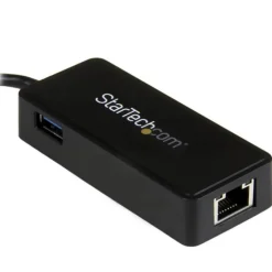 Adaptador de Red Startech Adaptador USB 3.1 Type-C a Ethernet + Puerto USB Negro