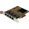 Adaptador de Red Startech Tarjeta de Red PCI Express Ethernet Gigabit con 4 Puertos RJ45