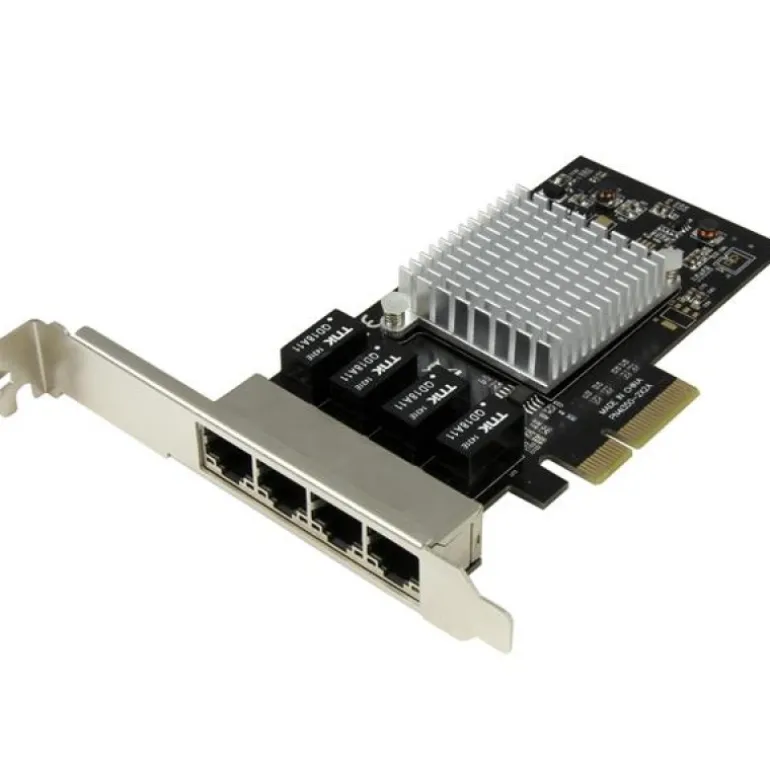 Adaptador de Red Startech Tarjeta de Red PCI Express x4 Ethernet Gigabit con 4 Puertos RJ45