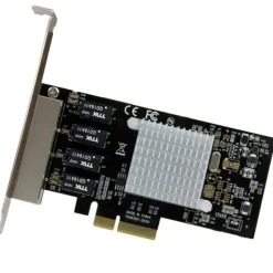 Adaptador de Red Startech Tarjeta de Red PCI Express x4 Ethernet Gigabit con 4 Puertos RJ45