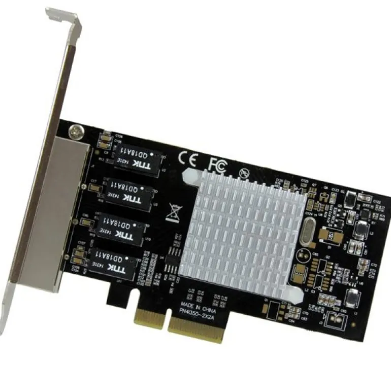 Adaptador de Red Startech Tarjeta de Red PCI Express x4 Ethernet Gigabit con 4 Puertos RJ45