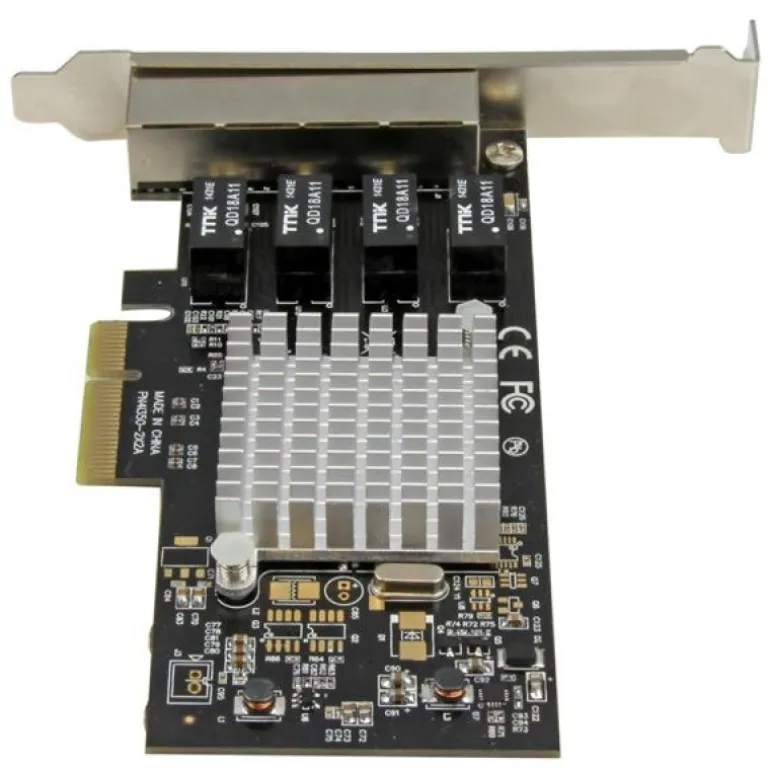 Adaptador de Red Startech Tarjeta de Red PCI Express x4 Ethernet Gigabit con 4 Puertos RJ45
