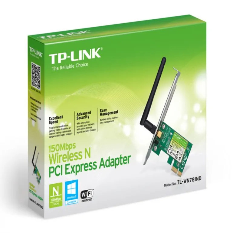 Adaptador de Red TP-Link TL-WN781ND Inalámbrico PCI Express a 150 Mbps