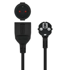 Alargador Nanocable Extension Cable Alimentación 5.0m Negro