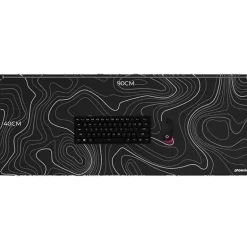 Alfombrilla Phoenix Stratos Cuero 90x 40cm Base Corcho Blanco/Negro