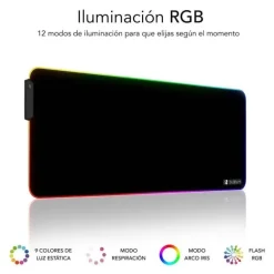 Alfombrilla Subblim MP-02RGB01 LED RGB Premium XL