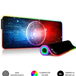 Alfombrilla Subblim SUBMP-02RGB12 LED RGB XL