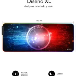 Alfombrilla Subblim SUBMP-02RGB12 LED RGB XL