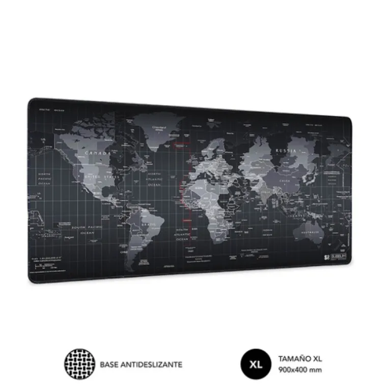 Alfombrilla Subblim World XL Gaming Negro