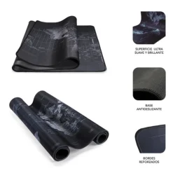 Alfombrilla Subblim World XL Gaming Negro