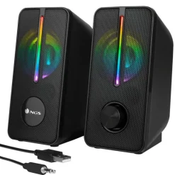 Altavoces  NGS GSX-150 RGB 12W USB Negro