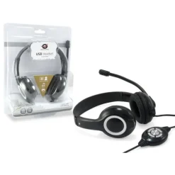 Auriculares Conceptronic Chat / Videoconferencias / USB Negro