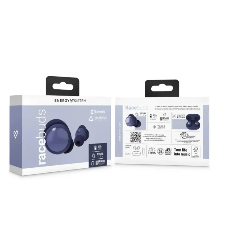 Auriculares Energy Sistem RaceBuds True Wireless Bluetooth 5.3 Azul