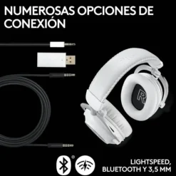Auriculares Logitech Pro X 2 LightSpeed Wireless Blanco