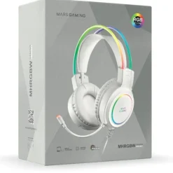 Auriculares Mars Gaming MHRGB 360º Chroma RGB Flow Blanco