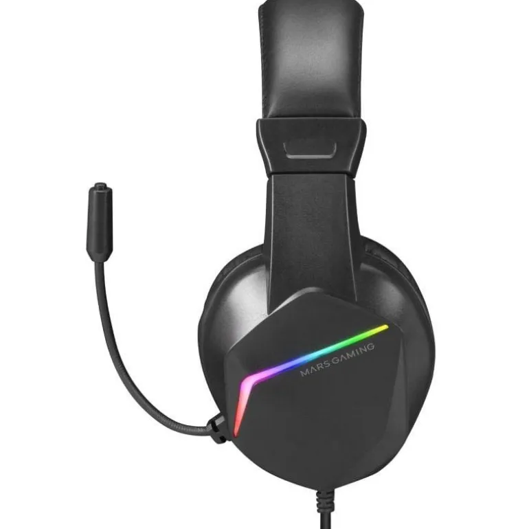 Auriculares Mars Gaming MH122 FRGB Ultra-Bass Negro