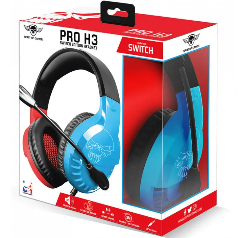 Auriculares Spirit of Gamer Pro H3 Edición Nintendo Switch