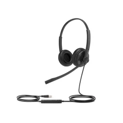 Auriculares Yealink UH34 Dual Teams Cuero Sintético Suave Negro