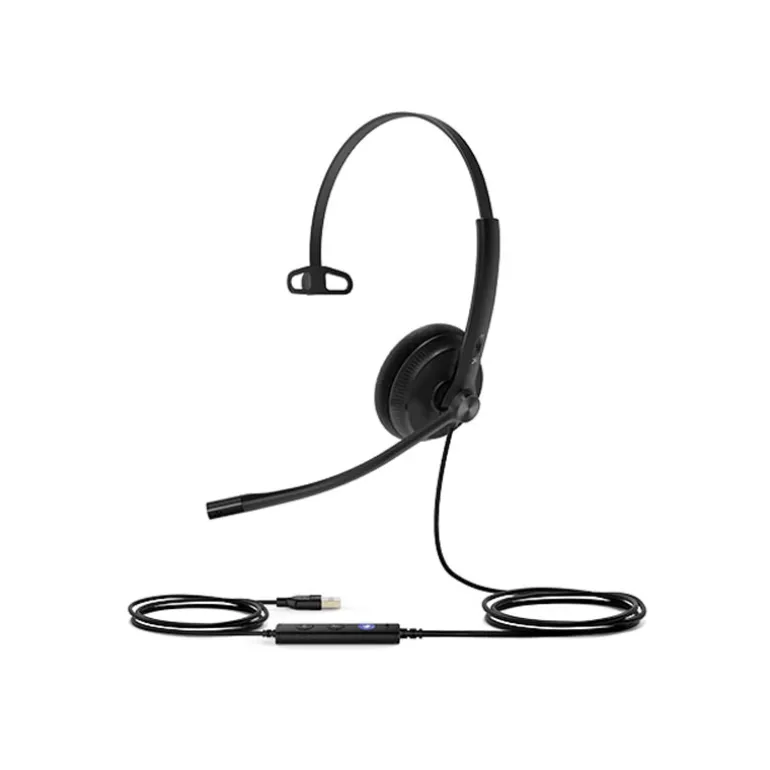 Auriculares Yealink UH34 Dual Teams Cuero Sintético Suave Negro