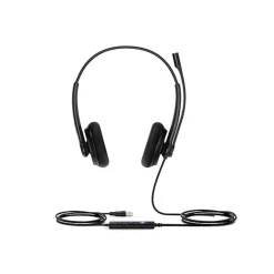 Auriculares Yealink UH34 Dual Teams Cuero Sintético Suave Negro