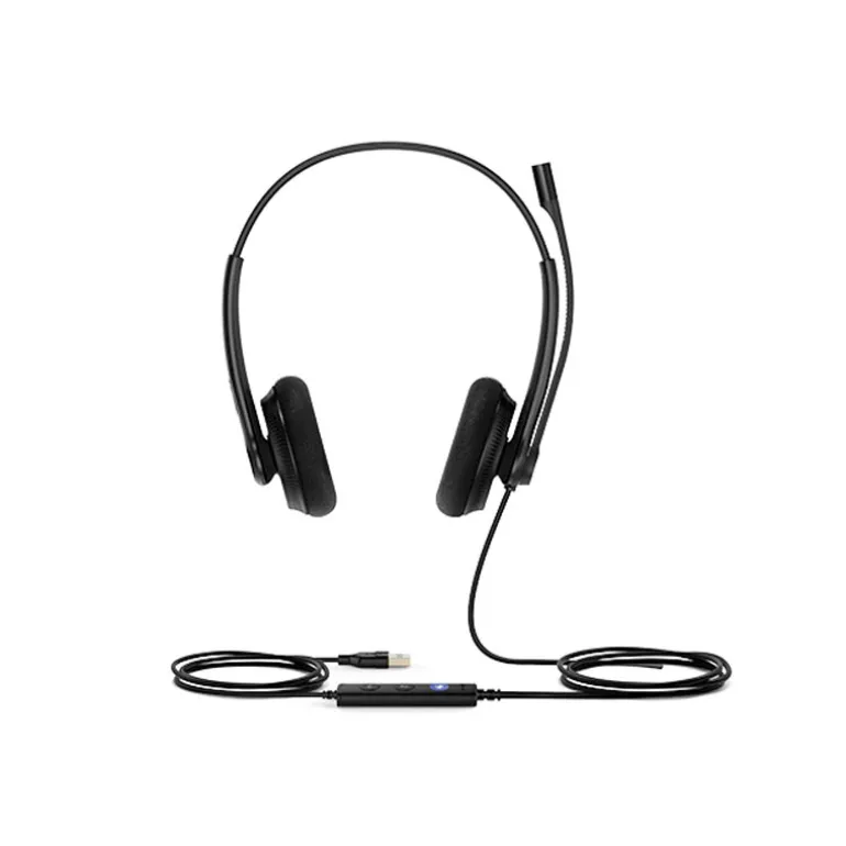 Auriculares Yealink UH34 Dual Teams Cuero Sintético Suave Negro