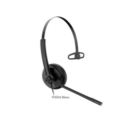 Auriculares Yealink YHS34 Dual Almohadilla Cuero Suave Negro