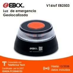 Baliza de Señalización Ebox EB2503 Homologada DGT Geolocalizada Negro