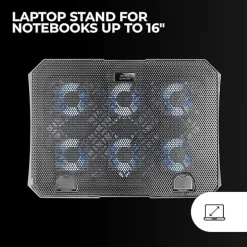 Base Mars Gaming MNBC23 Refrigeradora Con Ventiladores Y Soporte Smartphone Para Portátiles 16