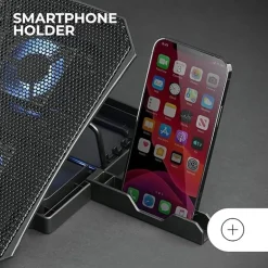 Base Mars Gaming MNBC23 Refrigeradora Con Ventiladores Y Soporte Smartphone Para Portátiles 16