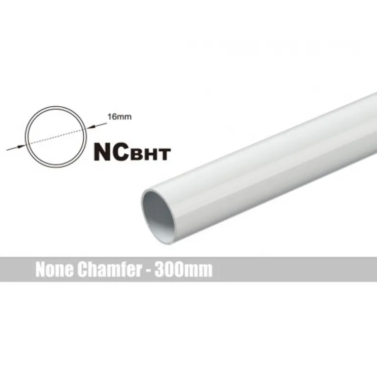 Bitspower No Chaflán Rigído Latón 16MM AD 300mm Blanco - Tubo