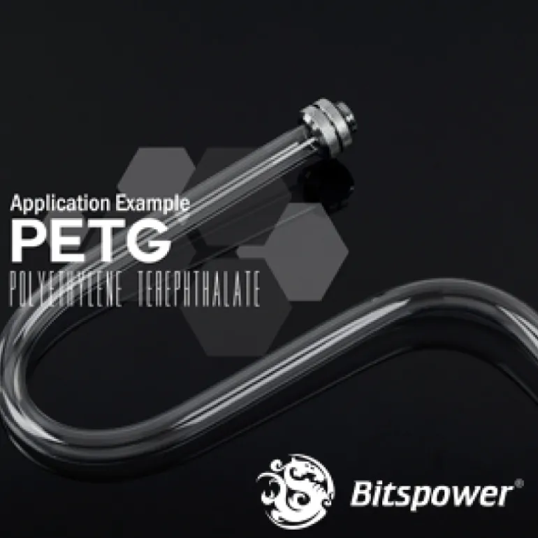 Bitspower None Chamfer PETG Link 16/12mm Transparente 1m - Tubo