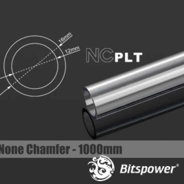 Bitspower None Chamfer PETG Link 16/12mm Transparente 1m - Tubo
