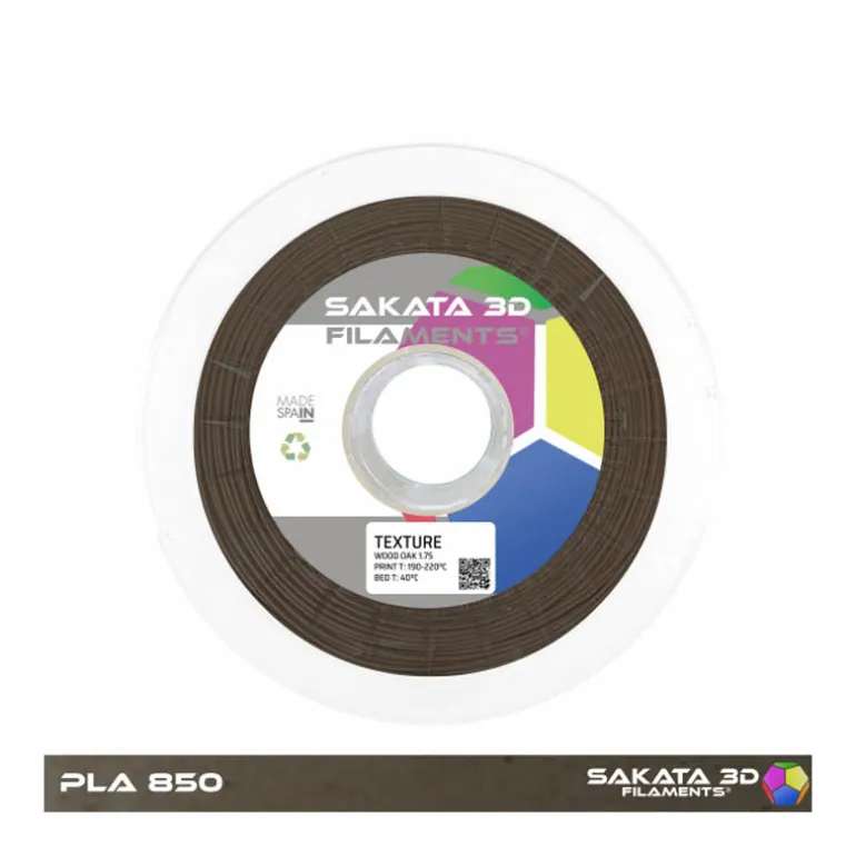 Bobina Sakata 3D Filamento PLA 1.75mm 1Kg Madera Roble