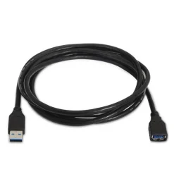 Cable Aisens Extensión USB 3.0 Tipo A Macho a A Hembra 1m Negro