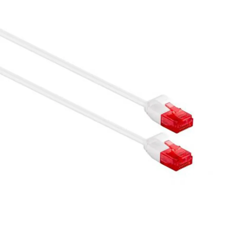 Cable Ewent Latiguillo RJ45 Cat.6 UTP Slim 0.5m Blanco