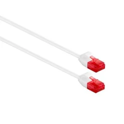 Cable Ewent Latiguillo RJ45 Cat.6 UTP Slim 0.25m Blanco