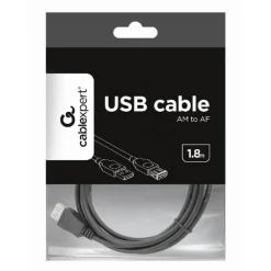 Cable Gembird USB 2.0 AM a AF 1.8m