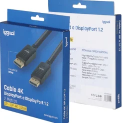Cable iggual DisplayPort (M) 1.2 4K@60Hz 2m