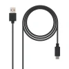 Cable Nano Cable USB 2.0 3A Tipo USB-C M-AM 2M Negro