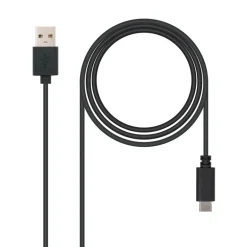 Cable Nano Cable USB 2.0 3A Tipo USB-C M-AM 2M Negro