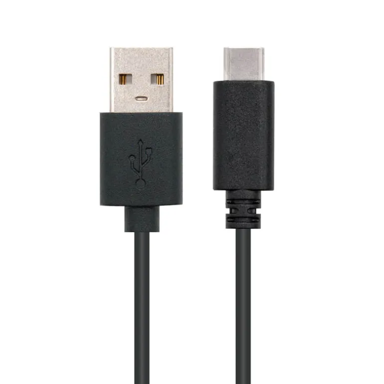 Cable Nano Cable USB 2.0 3A Tipo USB-C M-AM 1M Negro