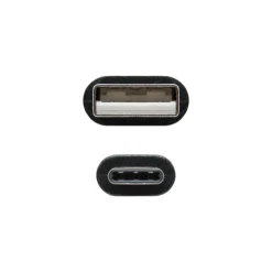 Cable Nano Cable USB 2.0 3A Tipo USB-C M-AM 1M Negro
