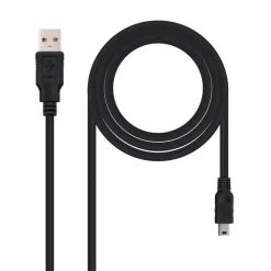 Cable Nano Cable USB 2.0 AM Mini-BM 0.5 Negro